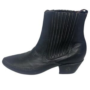 Denver Black Leather Western Cowboy Ankle Boots Mens 28 or US 9